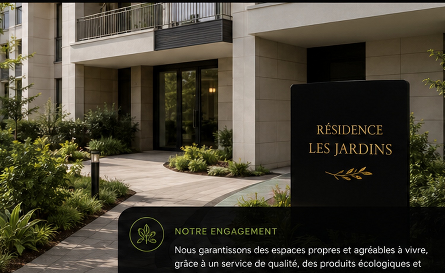 Résidence et parties communes de copropriété